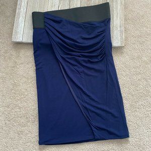 1.State S Pencil Skirt Ruched Accents Faux Like Wrap Slit